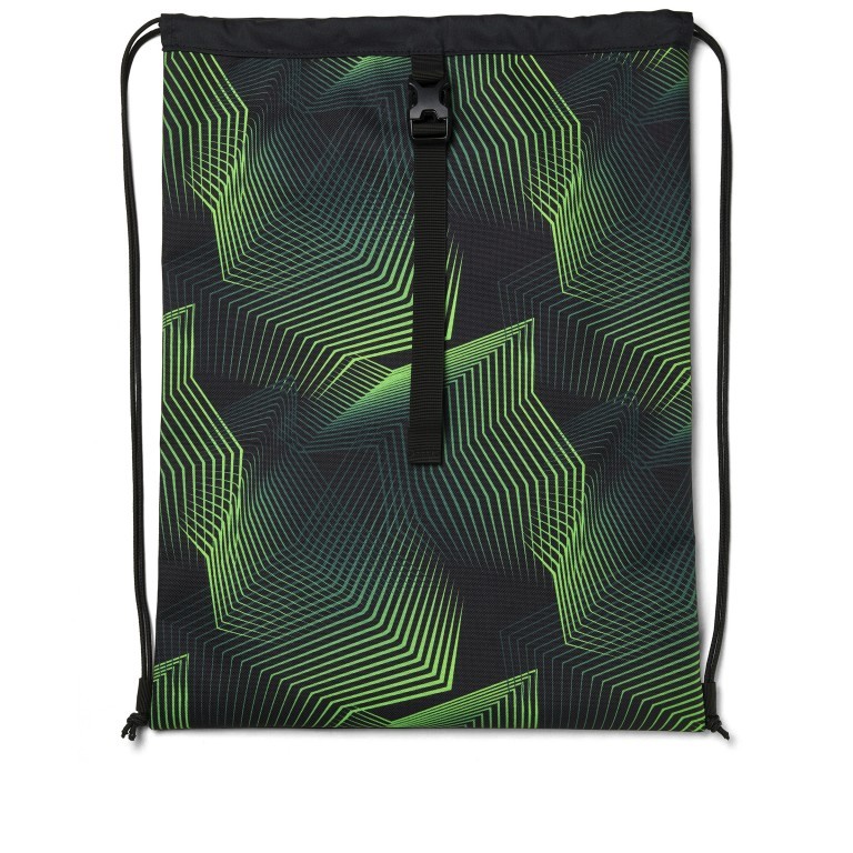Sportbeutel Seismic Green, Farbe: grün/oliv, Marke: Satch, EAN: 4057081203635, Abmessungen in cm: 33x44x1, Bild 2 von 4