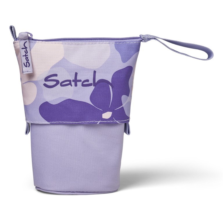 Mäppchen Pencil Slider Lilac Blossom, Farbe: blau/petrol, Marke: Satch, EAN: 4057081203567, Abmessungen in cm: 17x19x7, Bild 1 von 4