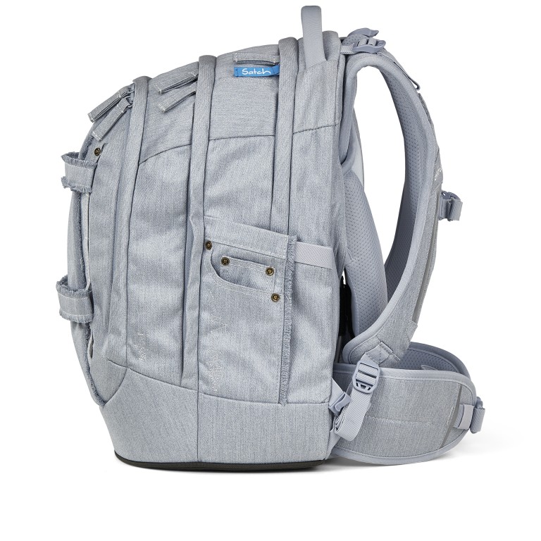 Rucksack Pack 2025 Next Denim Special Edition Set dreiteilig Washed Blue, Farbe: blau/petrol, Marke: Satch, EAN: 4057081211272, Abmessungen in cm: 30x45x27, Bild 7 von 16