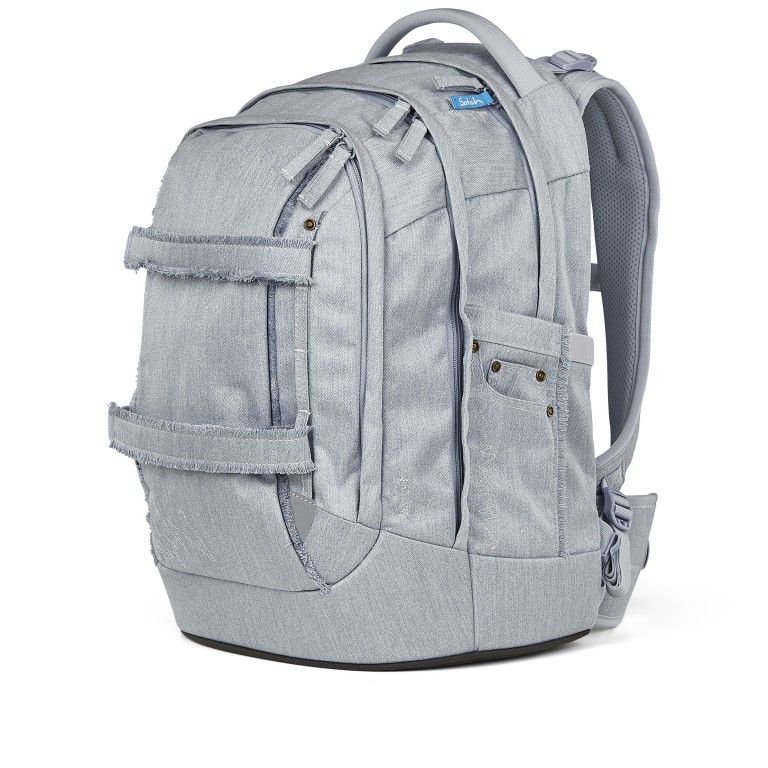 Rucksack Pack 2025 Next Denim Special Edition Set dreiteilig Washed Blue, Farbe: blau/petrol, Marke: Satch, EAN: 4057081211272, Abmessungen in cm: 30x45x27, Bild 8 von 16