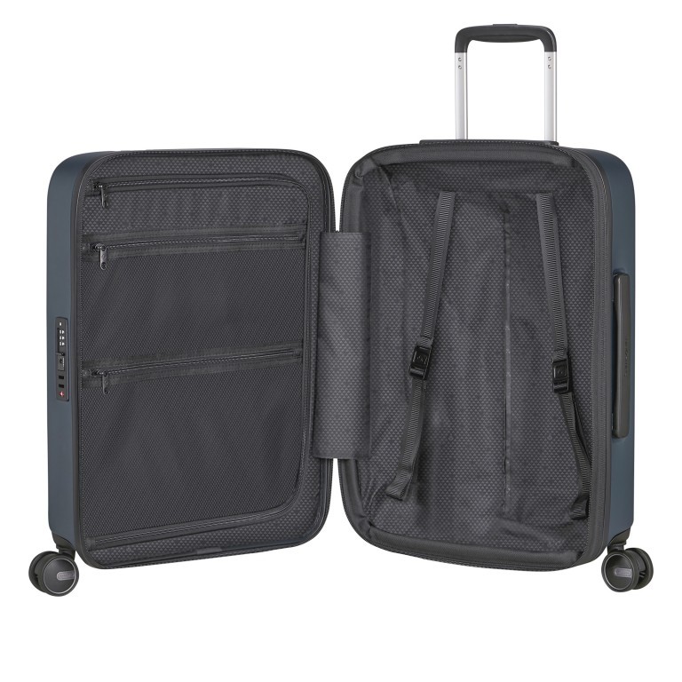 Koffer Fyrm Spinner 55 erweiterbar Steel Blue, Farbe: blau/petrol, Marke: Samsonite, EAN: 5400520326065, Abmessungen in cm: 40x55x20, Bild 8 von 14