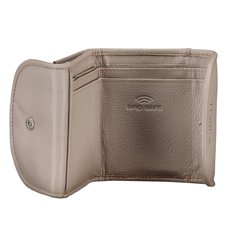 Geldbörse Luise 457 mit RFID-Schutz Taupe, Farbe: taupe/khaki, Marke: Flanigan, EAN: 4066727008206, Abmessungen in cm: 10x8x2.5, Bild 4 von 5