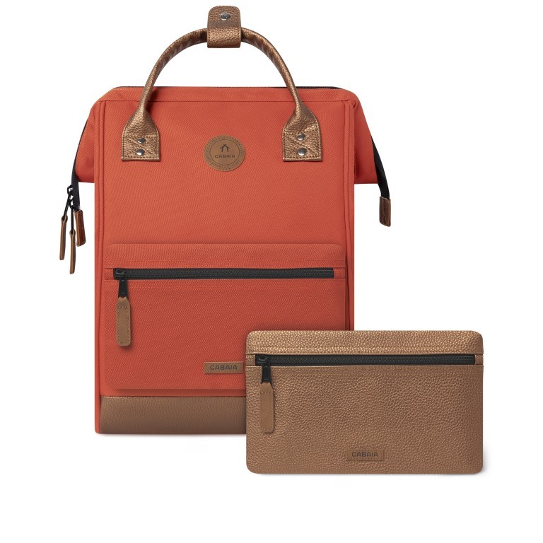 Rucksack Adventurer Medium Bogota mit zwei auswechselbaren Vortaschen Koralle, Farbe: orange, Marke: Cabaia, EAN: 3701328303886, Abmessungen in cm: 27x41x16, Bild 1 von 10