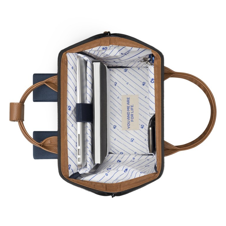 Rucksack Adventurer Medium Chicago mit zwei auswechselbaren Vortaschen Navy, Farbe: blau/petrol, Marke: Cabaia, EAN: 3701328319450, Abmessungen in cm: 27x41x16, Bild 8 von 10