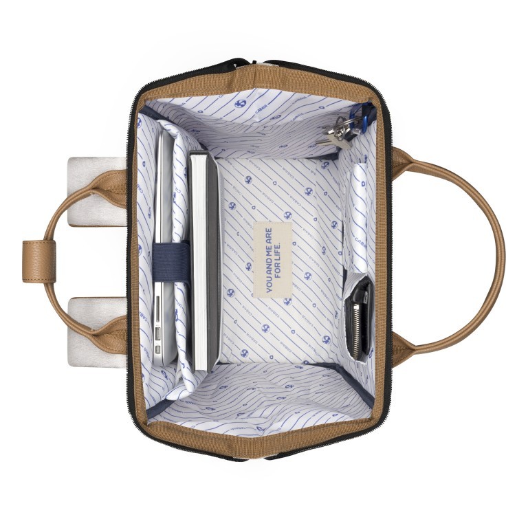 Rucksack Adventurer Large Arequipa mit zwei auswechselbaren Vortaschen Beige, Farbe: beige, Marke: Cabaia, EAN: 3701328388869, Abmessungen in cm: 29x46x17, Bild 8 von 10