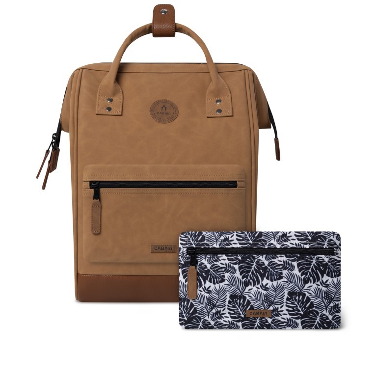 Rucksack Adventurer Medium Moscow mit zwei auswechselbaren Vortaschen Camel, Farbe: cognac, Marke: Cabaia, EAN: 3701328351306, Abmessungen in cm: 27x41x16, Bild 1 von 10