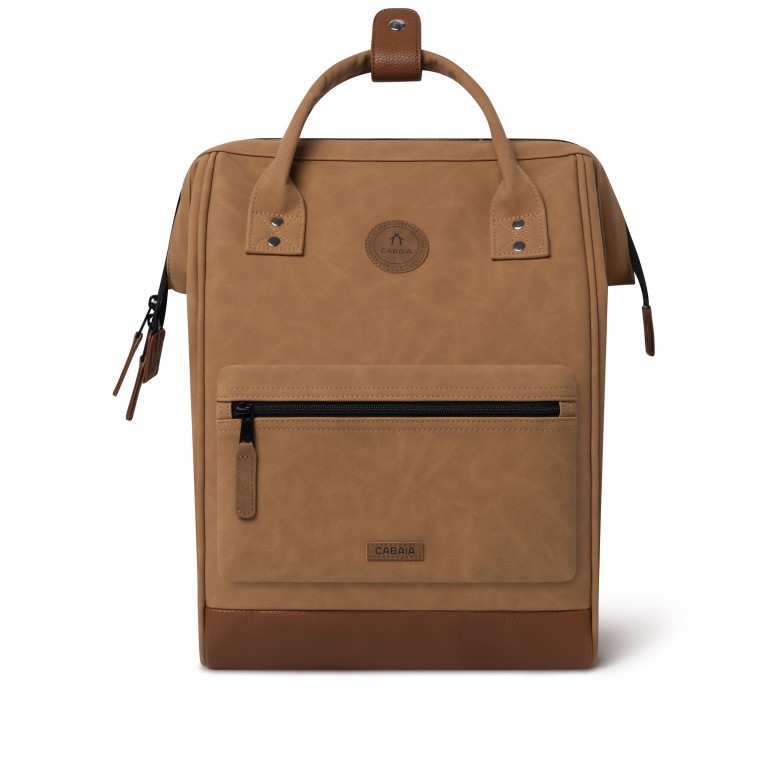 Rucksack Adventurer Medium Moscow mit zwei auswechselbaren Vortaschen Camel, Farbe: cognac, Marke: Cabaia, EAN: 3701328351306, Abmessungen in cm: 27x41x16, Bild 3 von 10