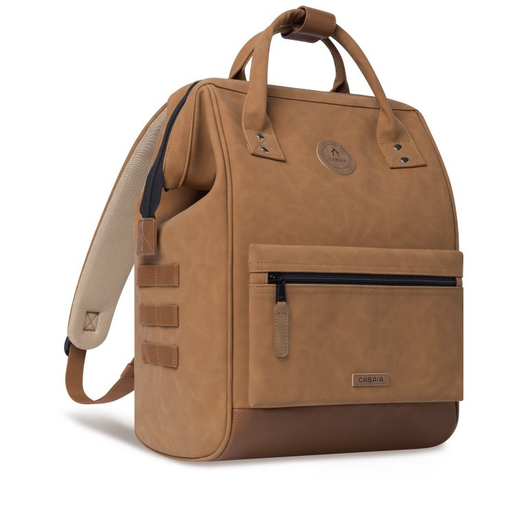 Rucksack Adventurer Medium Moscow mit zwei auswechselbaren Vortaschen Camel, Farbe: cognac, Marke: Cabaia, EAN: 3701328351306, Abmessungen in cm: 27x41x16, Bild 4 von 10