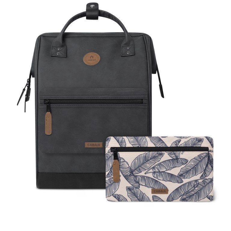 Rucksack Adventurer Large Le Havre mit zwei auswechselbaren Vortaschen Anthra, Farbe: anthrazit, Marke: Cabaia, EAN: 3701328375395, Abmessungen in cm: 29x46x17, Bild 1 von 10