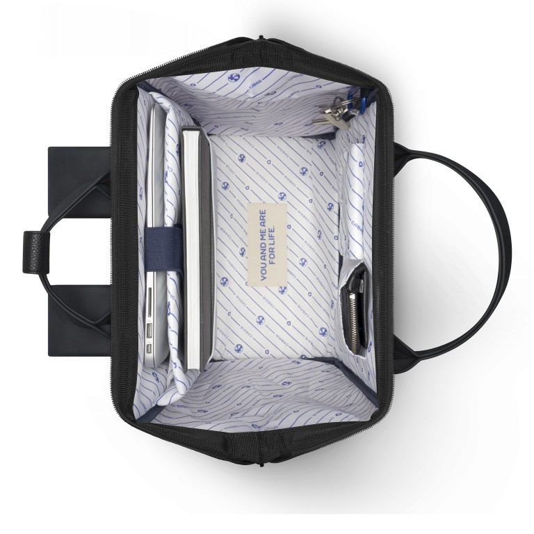 Rucksack Adventurer Large Le Havre mit zwei auswechselbaren Vortaschen Anthra, Farbe: anthrazit, Marke: Cabaia, EAN: 3701328375395, Abmessungen in cm: 29x46x17, Bild 8 von 10