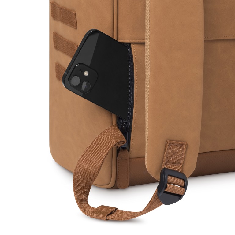 Rucksack Adventurer Large Moscow mit zwei auswechselbaren Vortaschen Camel, Farbe: cognac, Marke: Cabaia, EAN: 3701328357476, Abmessungen in cm: 29x46x17, Bild 10 von 10