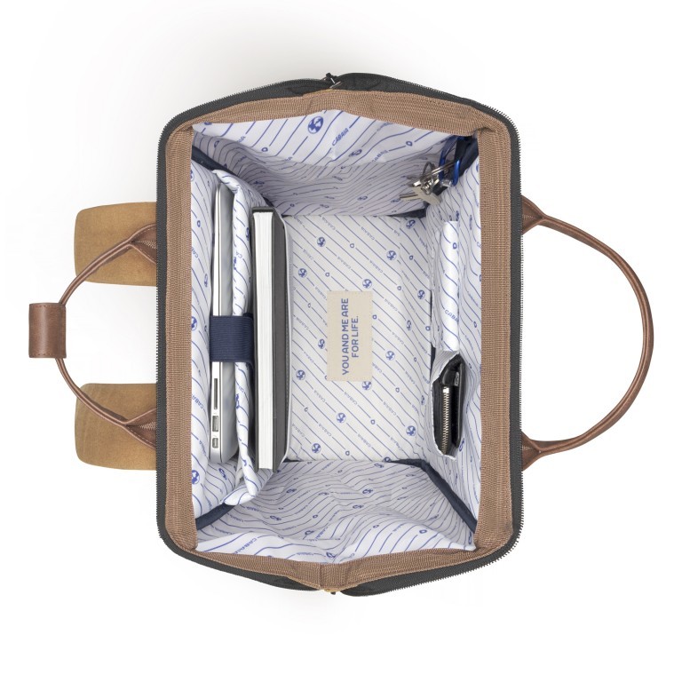 Rucksack Adventurer Large Colombo mit zwei auswechselbaren Vortaschen Camel, Farbe: cognac, Marke: Cabaia, EAN: 3701328399957, Abmessungen in cm: 29x49x17, Bild 7 von 9
