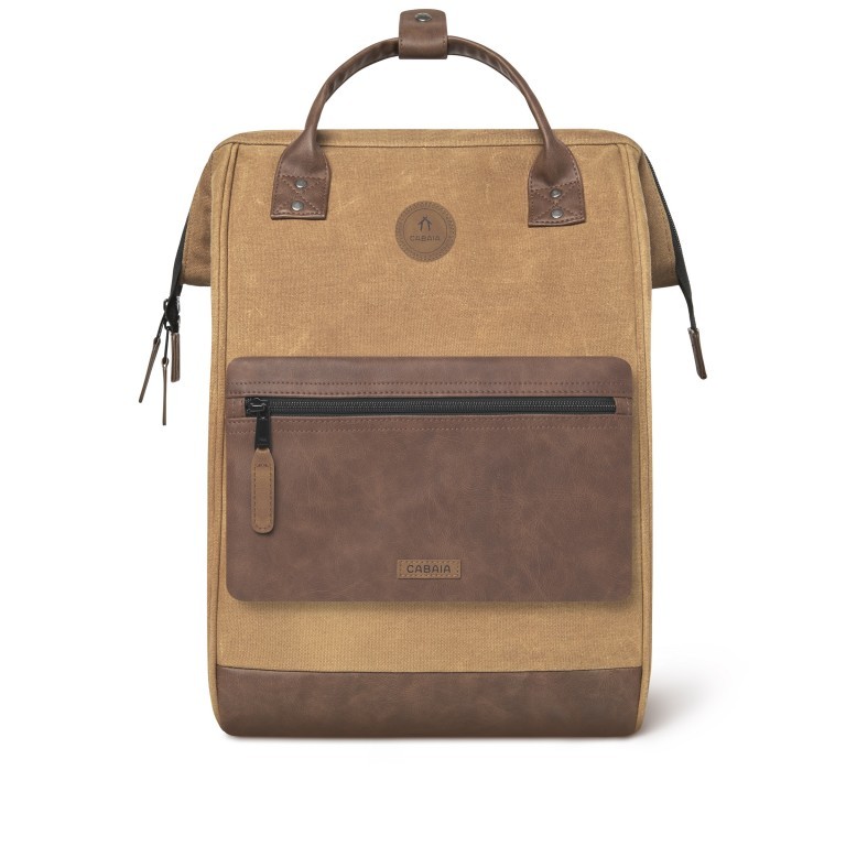 Rucksack Adventurer Large Colombo mit zwei auswechselbaren Vortaschen Camel, Farbe: cognac, Marke: Cabaia, EAN: 3701328399957, Abmessungen in cm: 29x49x17, Bild 2 von 9