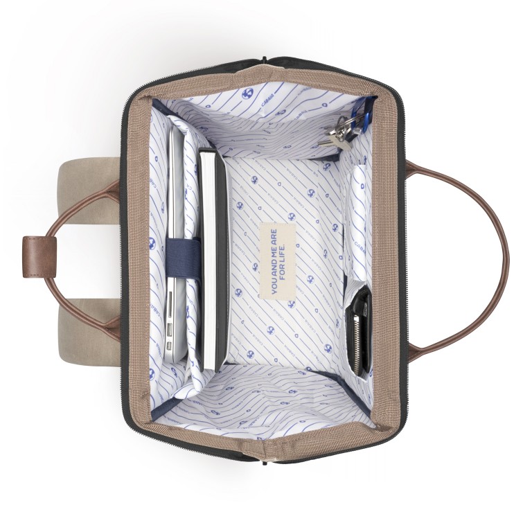 Rucksack Adventurer Large Rabat mit zwei auswechselbaren Vortaschen Hellbraun, Farbe: braun, Marke: Cabaia, EAN: 3667022008369, Abmessungen in cm: 29x49x17, Bild 7 von 9