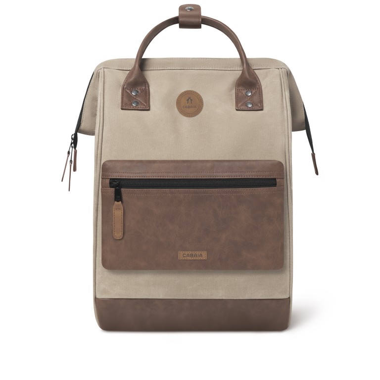 Rucksack Adventurer Large Rabat mit zwei auswechselbaren Vortaschen Hellbraun, Farbe: braun, Marke: Cabaia, EAN: 3667022008369, Abmessungen in cm: 29x49x17, Bild 2 von 9