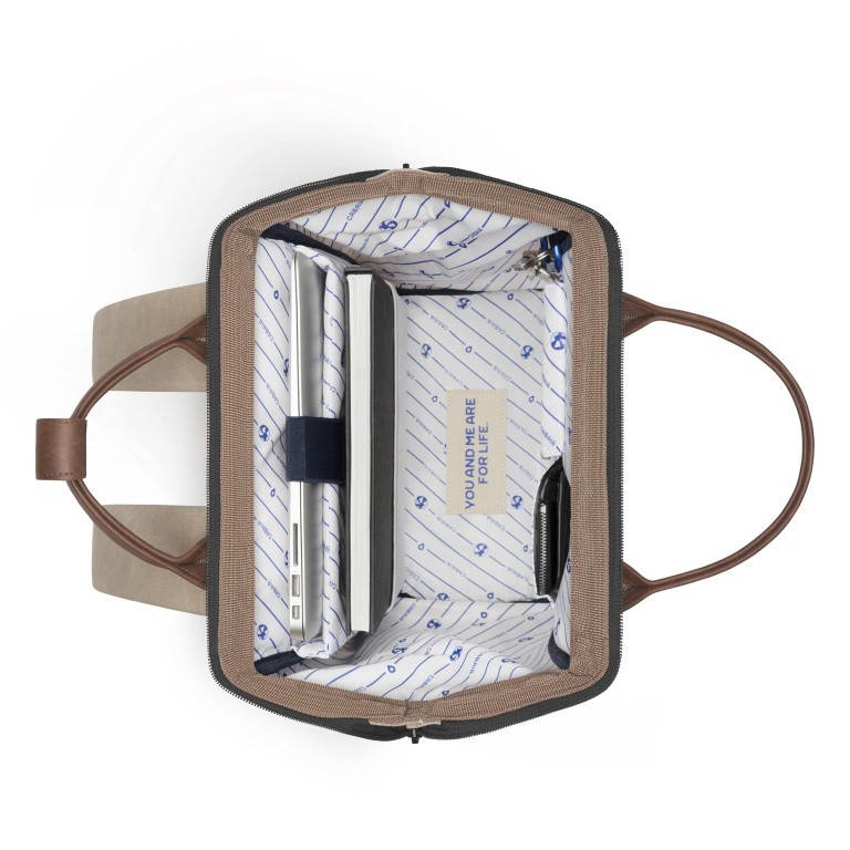 Rucksack Adventurer Medium Rabat mit zwei auswechselbaren Vortaschen Hellbraun, Farbe: braun, Marke: Cabaia, EAN: 3667022007768, Abmessungen in cm: 27x41x16, Bild 10 von 12