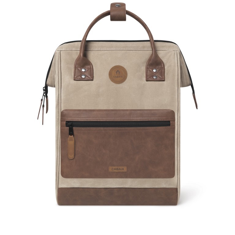 Rucksack Adventurer Medium Rabat mit zwei auswechselbaren Vortaschen Hellbraun, Farbe: braun, Marke: Cabaia, EAN: 3667022007768, Abmessungen in cm: 27x41x16, Bild 2 von 12