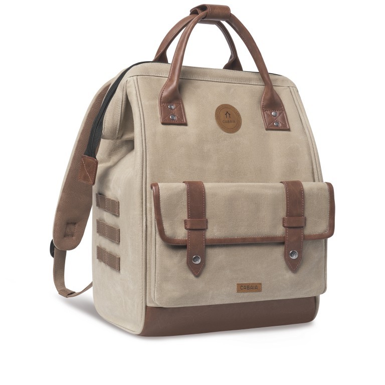 Rucksack Adventurer Medium Rabat mit zwei auswechselbaren Vortaschen Hellbraun, Farbe: braun, Marke: Cabaia, EAN: 3667022007768, Abmessungen in cm: 27x41x16, Bild 4 von 12