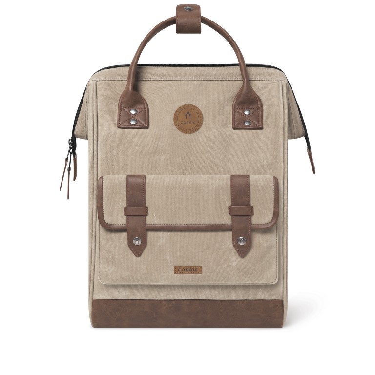Rucksack Adventurer Medium Rabat mit zwei auswechselbaren Vortaschen Hellbraun, Farbe: braun, Marke: Cabaia, EAN: 3667022007768, Abmessungen in cm: 27x41x16, Bild 3 von 12