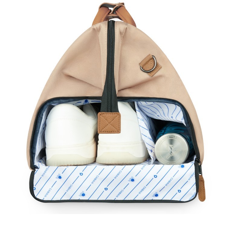 Reisetasche / Rucksack Duffle Essentials Small Kuala Lumpur Camel, Farbe: cognac, Marke: Cabaia, EAN: 3701328373124, Abmessungen in cm: 45x30x29, Bild 7 von 11