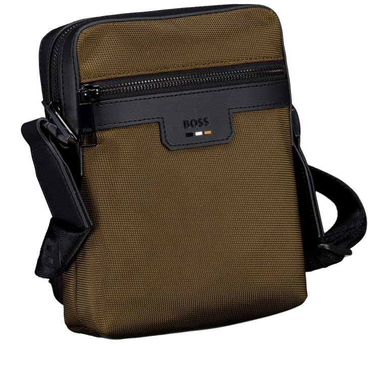Umhängetasche Ray Nylon Zip Open Green, Farbe: braun, Marke: BOSS, EAN: 4063546937465, Abmessungen in cm: 16x20.5x5.5, Bild 2 von 6
