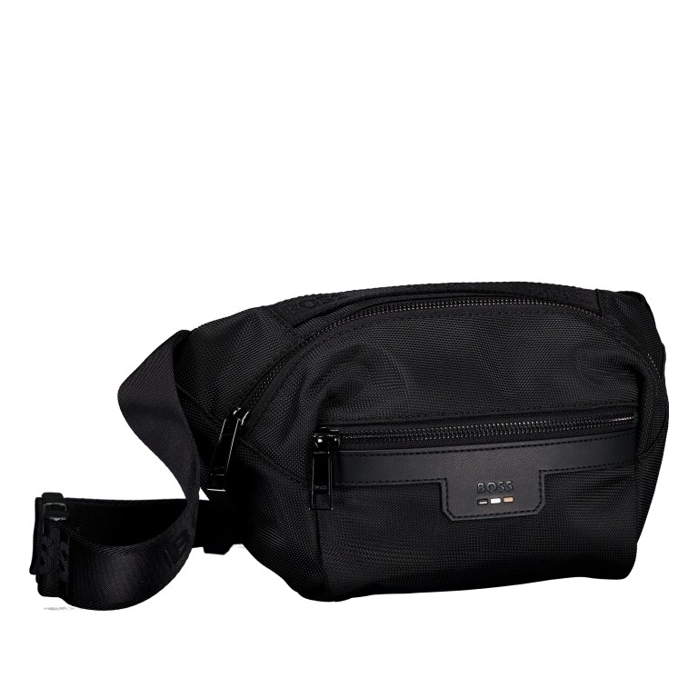 Gürteltasche Ray Nylon Bumbag Black, Farbe: schwarz, Marke: BOSS, EAN: 4063545716207, Abmessungen in cm: 17x15.5x6, Bild 2 von 6