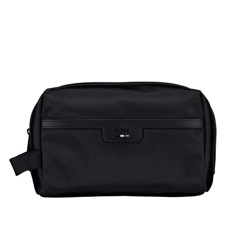 Kulturbeutel Ray Nylon Washbag Black, Farbe: schwarz, Marke: BOSS, EAN: 4063546792149, Abmessungen in cm: 23.5x16x10, Bild 1 von 5