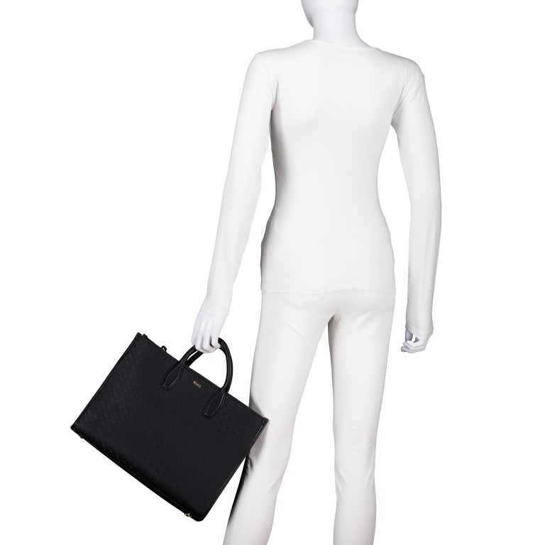 Handtasche Sandy Tote Bag Medium Black, Farbe: schwarz, Marke: BOSS, EAN: 4063546926926, Abmessungen in cm: 36x27.5x13.5, Bild 4 von 7