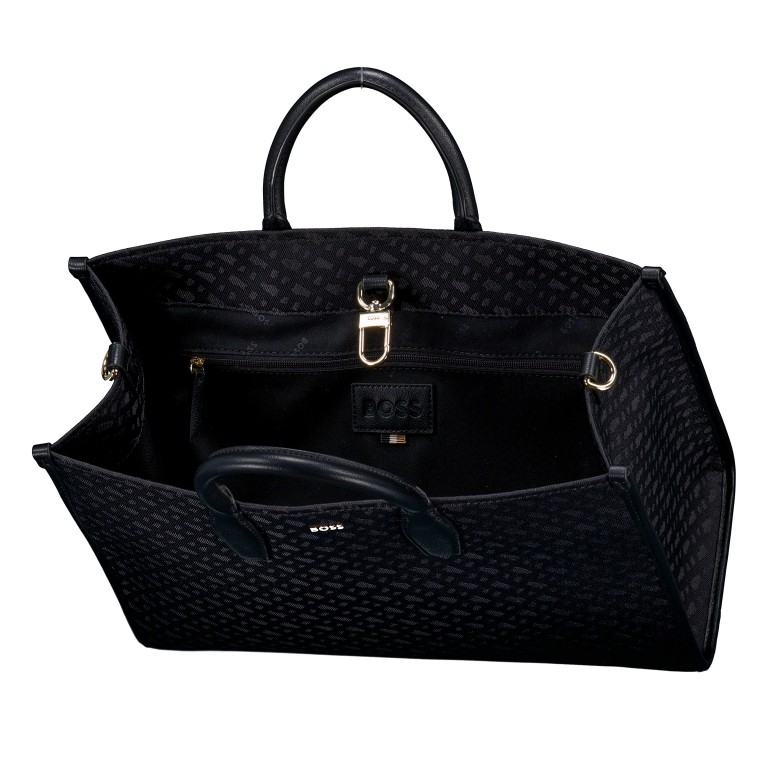 Handtasche Sandy Tote Bag Medium Black, Farbe: schwarz, Marke: BOSS, EAN: 4063546926926, Abmessungen in cm: 36x27.5x13.5, Bild 7 von 7