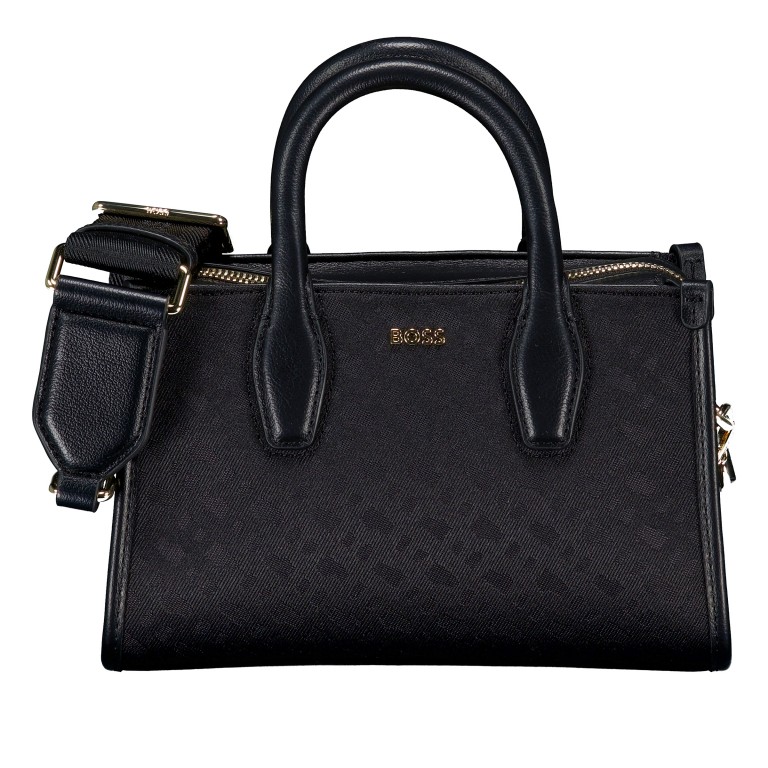 Handtasche Sandy Small Tote Black, Farbe: schwarz, Marke: BOSS, EAN: 4063546926940, Abmessungen in cm: 22x15x7.5, Bild 1 von 7