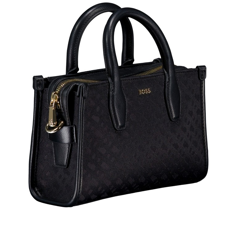 Handtasche Sandy Small Tote Black, Farbe: schwarz, Marke: BOSS, EAN: 4063546926940, Abmessungen in cm: 22x15x7.5, Bild 2 von 7