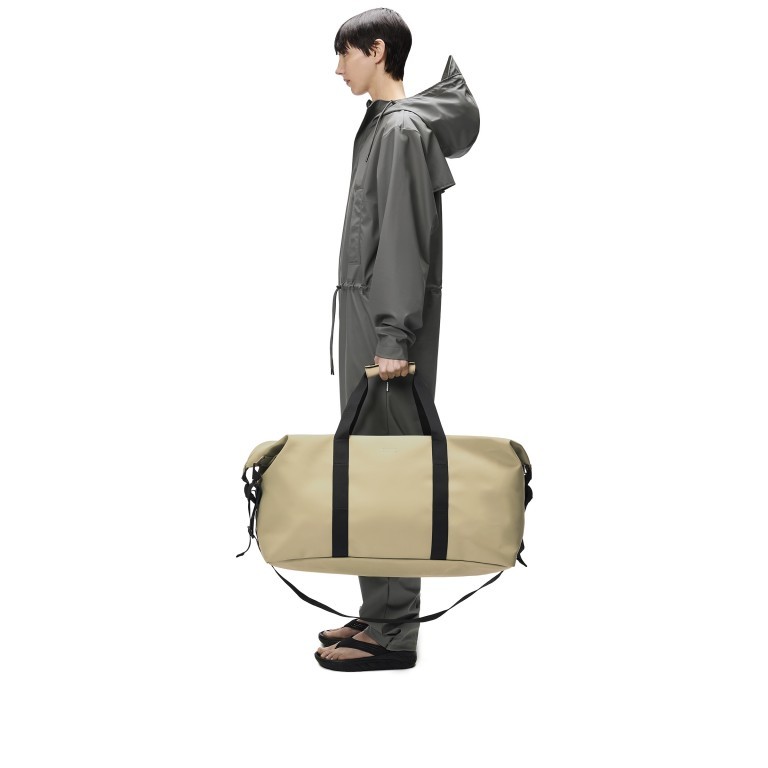 Reisetasche Hilo Weekend Bag Large Beige, Farbe: beige, Marke: Rains, EAN: 5715793003750, Abmessungen in cm: 60x29x27, Bild 3 von 5