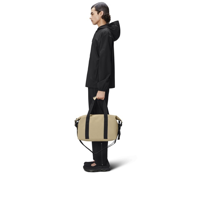 Reisetasche Hilo Weekend Bag Small Beige, Farbe: beige, Marke: Rains, EAN: 5715793003798, Abmessungen in cm: 40x23x20, Bild 4 von 5
