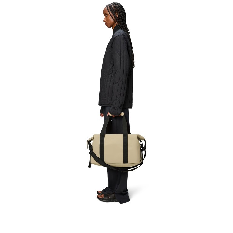 Reisetasche Hilo Weekend Bag Small Beige, Farbe: beige, Marke: Rains, EAN: 5715793003798, Abmessungen in cm: 40x23x20, Bild 3 von 5