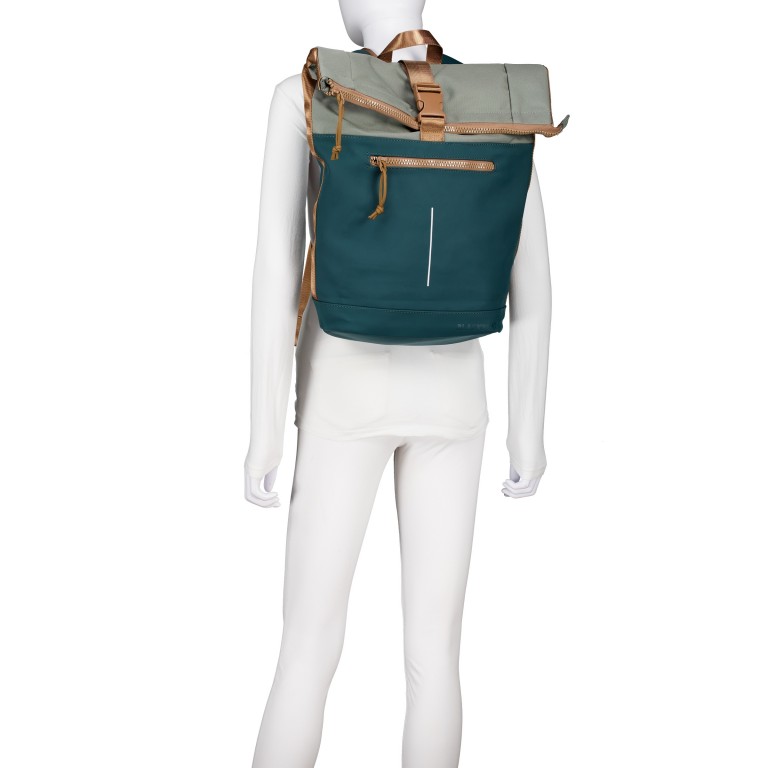 Rucksack New York Ferron erweiterbar Petrol, Farbe: blau/petrol, Marke: Blackbeat, EAN: 4066727008312, Abmessungen in cm: 28.5x44x12, Bild 4 von 7