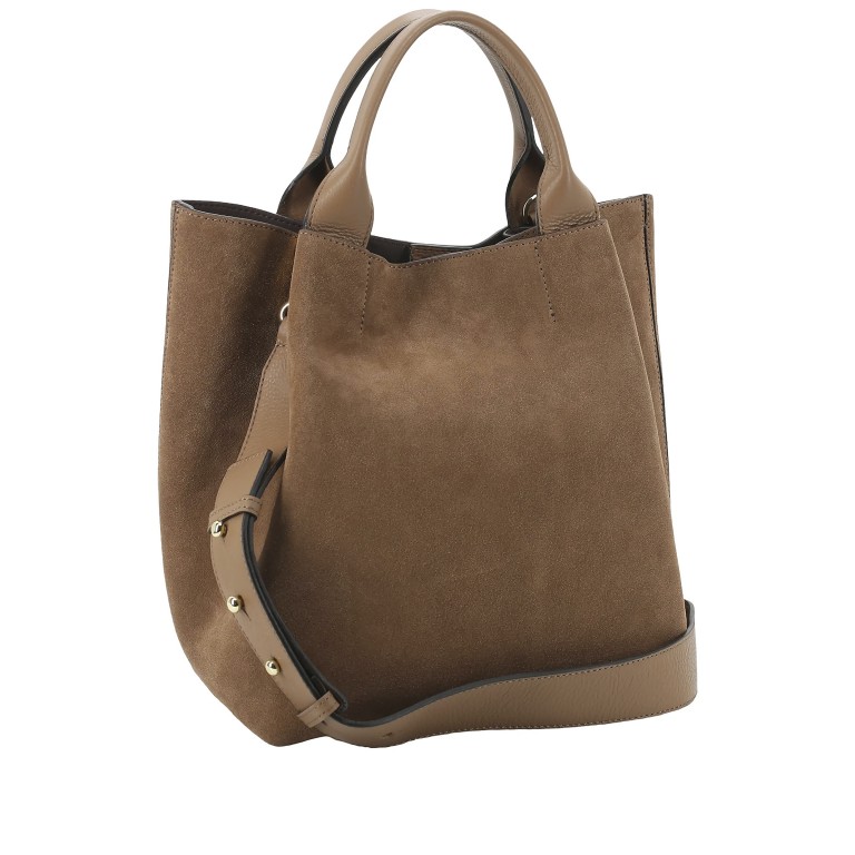 Handtasche Suede Shopper Essential Medium Camel, Farbe: cognac, Marke: Abro, EAN: 4067278767390, Abmessungen in cm: 32x32x18, Bild 5 von 9
