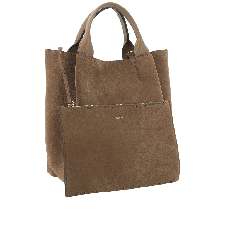 Handtasche Suede Shopper Essential Medium Camel, Farbe: cognac, Marke: Abro, EAN: 4067278767390, Abmessungen in cm: 32x32x18, Bild 2 von 9