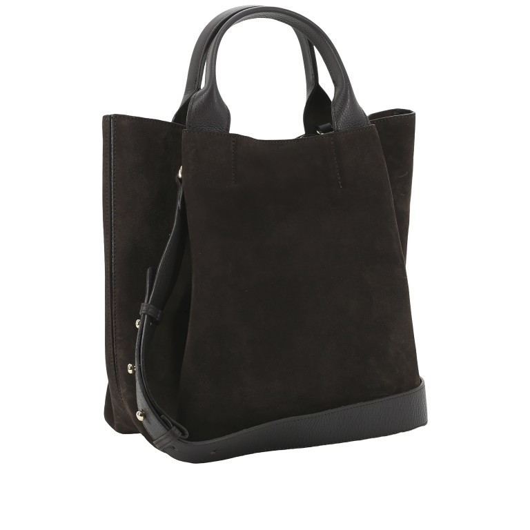 Handtasche Suede Shopper Essential Medium Dark Brown, Farbe: braun, Marke: Abro, EAN: 4067278767413, Abmessungen in cm: 32x32x18, Bild 5 von 9