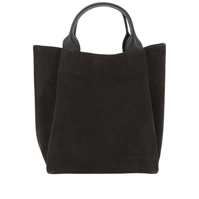 Handtasche Suede Shopper Essential Medium Dark Brown, Farbe: braun, Marke: Abro, EAN: 4067278767413, Abmessungen in cm: 32x32x18, Bild 4 von 9