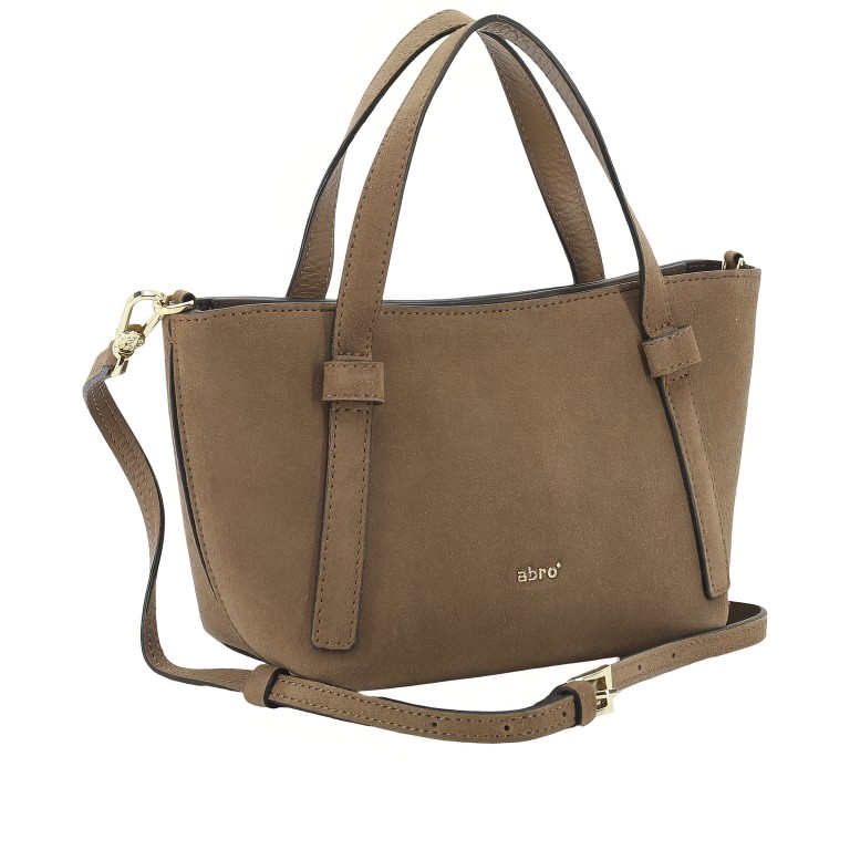 Handtasche Suede Cosmo Mini Camel, Farbe: cognac, Marke: Abro, EAN: 4067278770468, Abmessungen in cm: 15.5x13x11, Bild 2 von 8