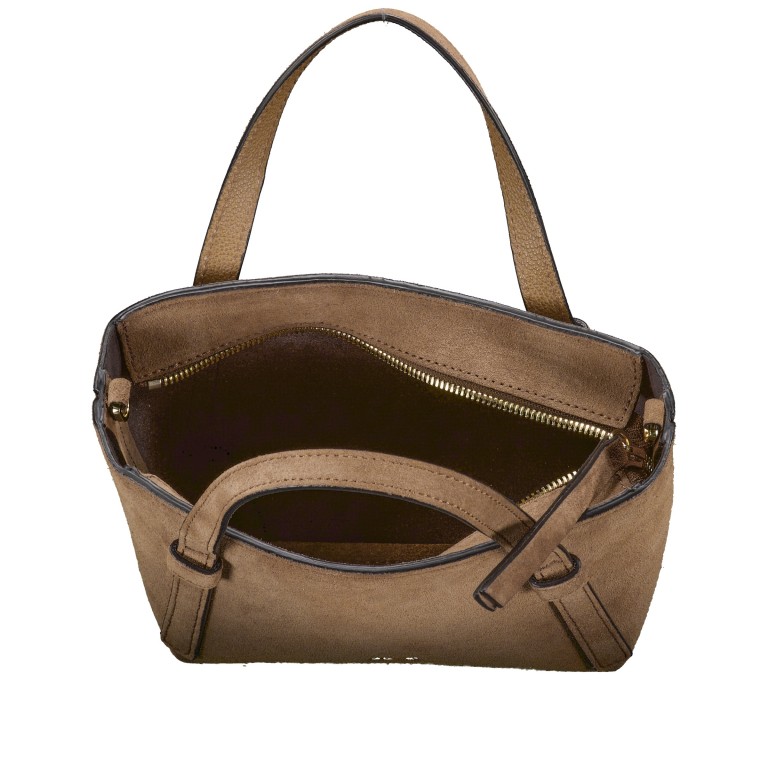 Handtasche Suede Cosmo Mini Camel, Farbe: cognac, Marke: Abro, EAN: 4067278770468, Abmessungen in cm: 15.5x13x11, Bild 8 von 8