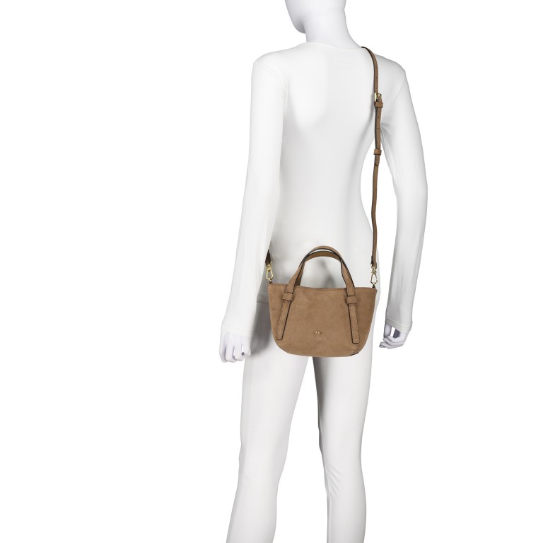 Handtasche Suede Cosmo Mini Camel, Farbe: cognac, Marke: Abro, EAN: 4067278770468, Abmessungen in cm: 15.5x13x11, Bild 7 von 8