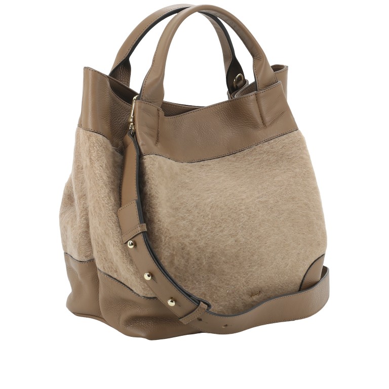 Handtasche Dalia Essential Large Mohair Camel Caramel, Farbe: cognac, Marke: Abro, EAN: 4067278768168, Abmessungen in cm: 30.5x32x18.5, Bild 2 von 8