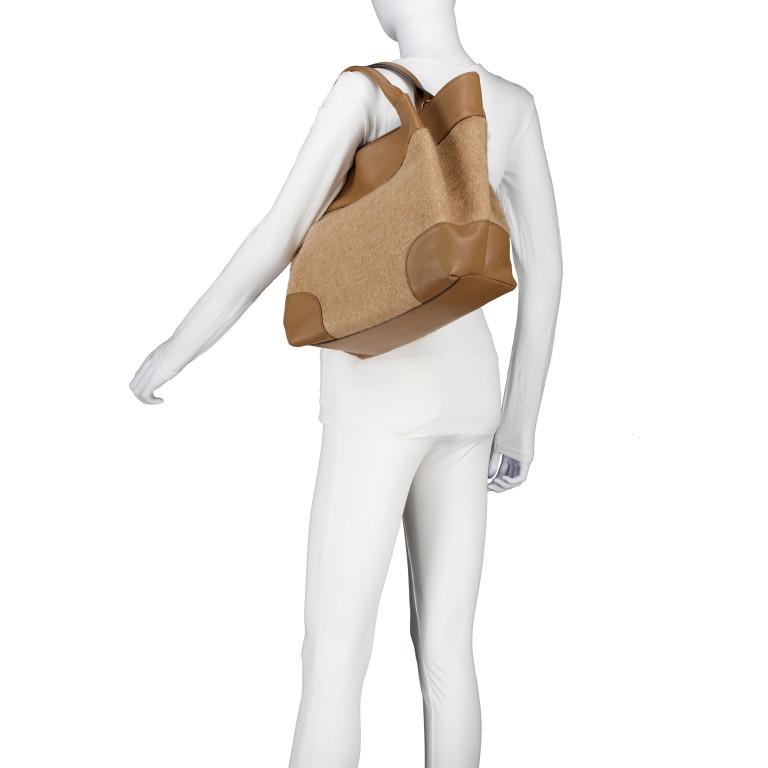 Handtasche Dalia Essential Large Mohair Camel Caramel, Farbe: cognac, Marke: Abro, EAN: 4067278768168, Abmessungen in cm: 30.5x32x18.5, Bild 4 von 7