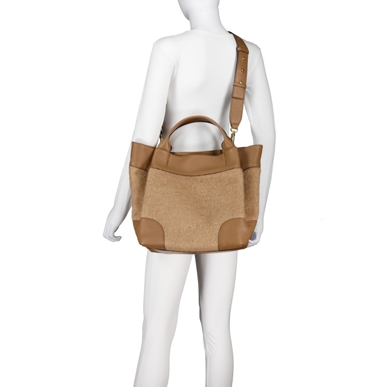 Handtasche Dalia Essential Large Mohair Camel Caramel, Farbe: cognac, Marke: Abro, EAN: 4067278768168, Abmessungen in cm: 30.5x32x18.5, Bild 6 von 7