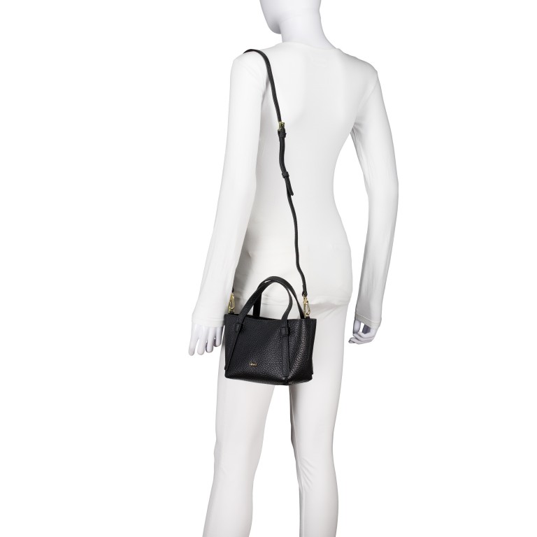 Tasche Tekla Cosmo Mini Black Gold, Farbe: schwarz, Marke: Abro, EAN: 4067278769837, Abmessungen in cm: 15.5x13x11, Bild 6 von 8
