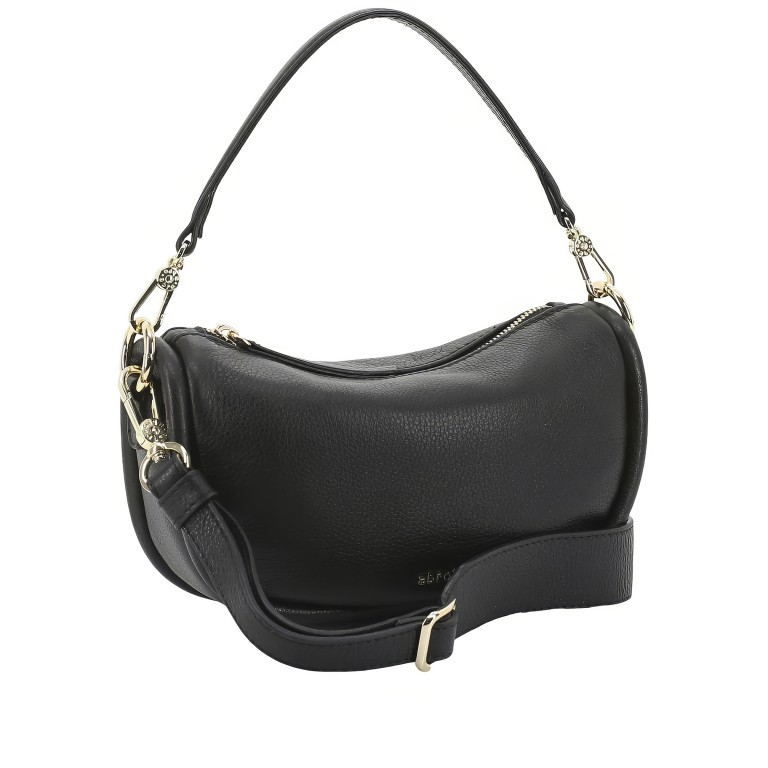Beuteltasche Dalia Crossbody Bag Willow Black Gold, Farbe: schwarz, Marke: Abro, EAN: 4067278765198, Abmessungen in cm: 21x12x5, Bild 2 von 9