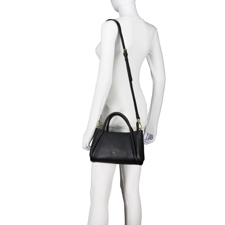 Handtasche Dalia Willow S Black Gold, Farbe: schwarz, Marke: Abro, EAN: 4067278764498, Abmessungen in cm: 25x17x8, Bild 6 von 8