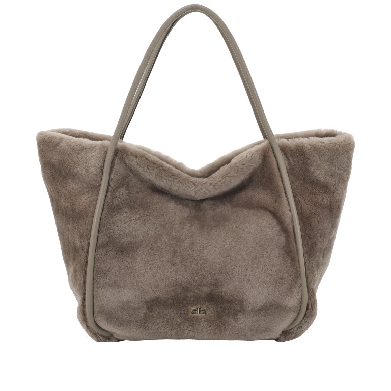 Shopper Dalia Willow L Shearling Tope, Farbe: taupe/khaki, Marke: Abro, EAN: 4067278787572, Abmessungen in cm: 50x29x15, Bild 1 von 6