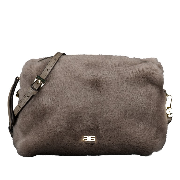 Umhängetasche Dalia Crossbody Kaia Shearling Tope, Farbe: taupe/khaki, Marke: Abro, EAN: 4067278787695, Abmessungen in cm: 21x15x7, Bild 1 von 6